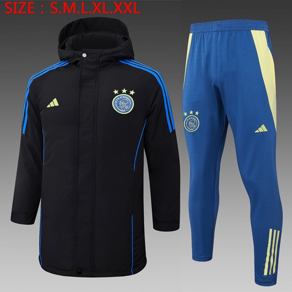 Daunenjacke Ajax Komplett Set 2024-25 Schwarz